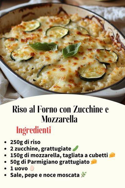 Riso al Forno con Zucchine e Mozzarella