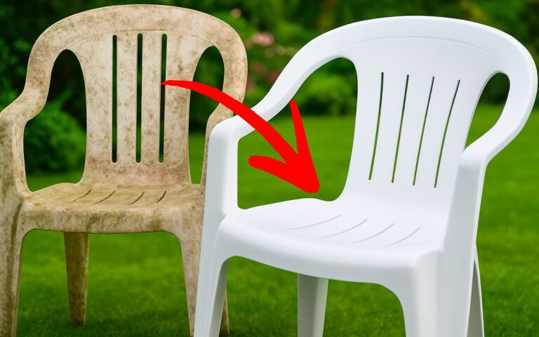 Il trucchetto semplice e veloce per sbiancare le sedie di plastica e farle tornare come nuove