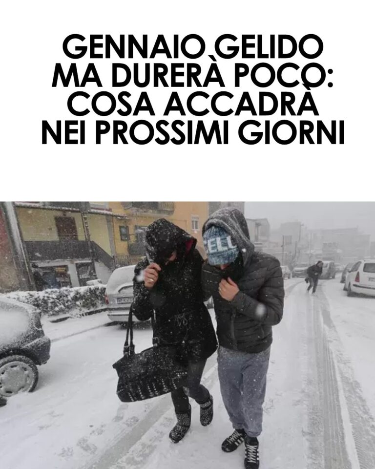 Gennaio gelido, Mercalli: “Inverno freddo come una volta ma durerà poco”, correnti umide in arrivo