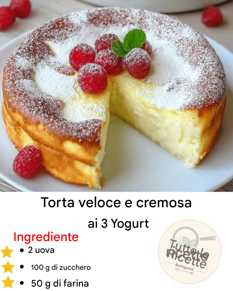 Gâteau Rapido e Cremoso con 3 Yogurt