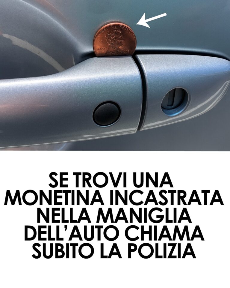 Se trovi una moneta incastrata nella maniglia della portiera dell’auto chiama subito la Polizia