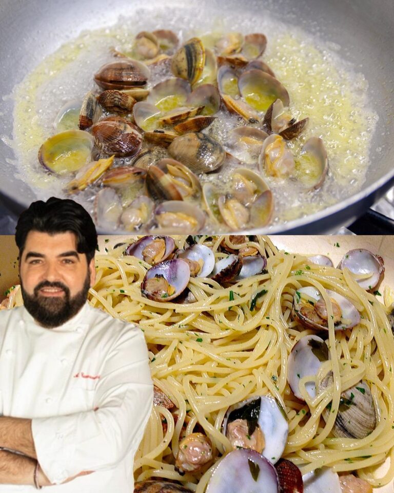Spaghetti alle vongole cremosi di Cannavacciuolo: la ricetta con il segreto della crema di aglio e latte